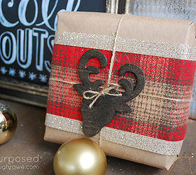 how to wrap christmas gifts with a rustic look, christmas decorations, crafts, seasonal holiday decor