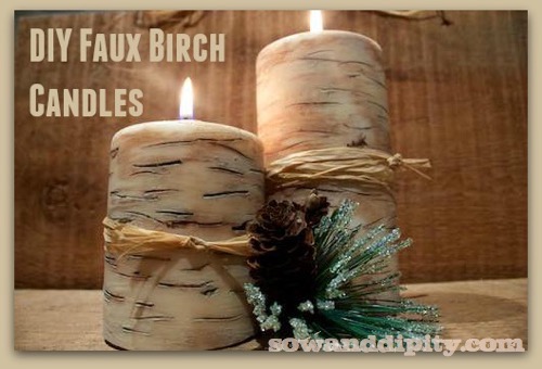 how to make faux birch candles, christmas decorations, crafts, seasonal holiday decor