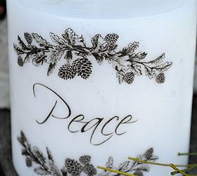 how to add images to candles, christmas decorations, crafts, seasonal holiday decor