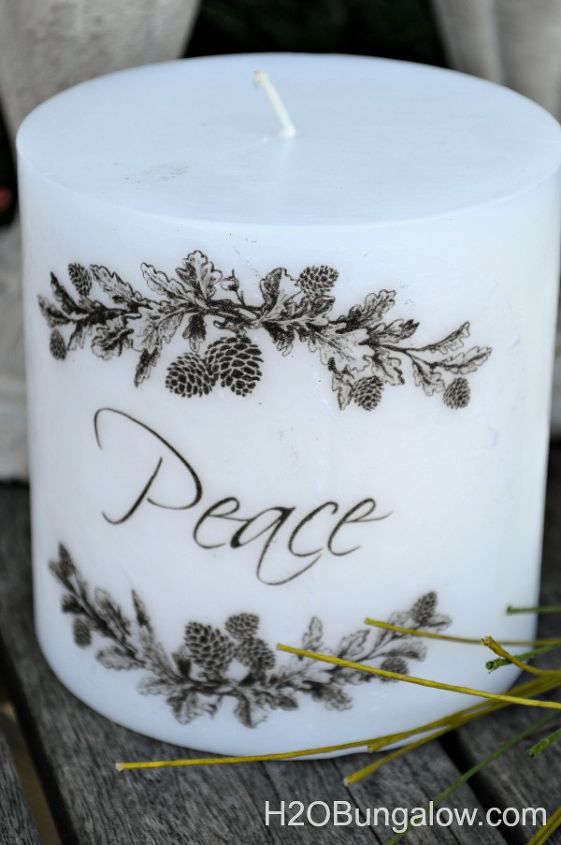 how to add images to candles, christmas decorations, crafts, seasonal holiday decor