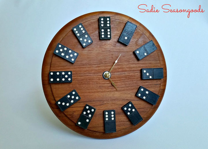 how to make a repurposed domino clock, crafts, repurposing upcycling, woodworking projects