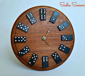 how to make a repurposed domino clock, crafts, repurposing upcycling, woodworking projects