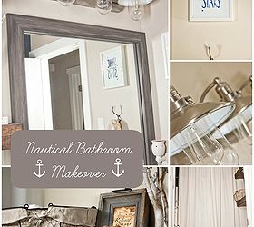 how to style a nautical bathroom makeover, bathroom ideas, home decor, painted furniture, small bathroom ideas