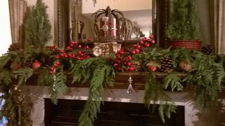 mantle inspiration for christmas, christmas decorations, fireplaces mantels, seasonal holiday decor