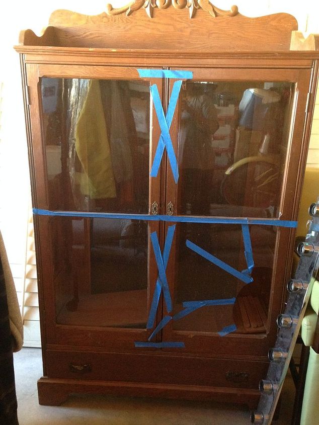 old wood china hutch how can i update it interestingly