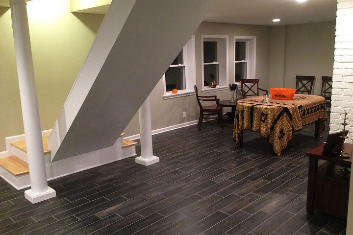 montrose basement remodel, basement ideas, home improvement, tile flooring