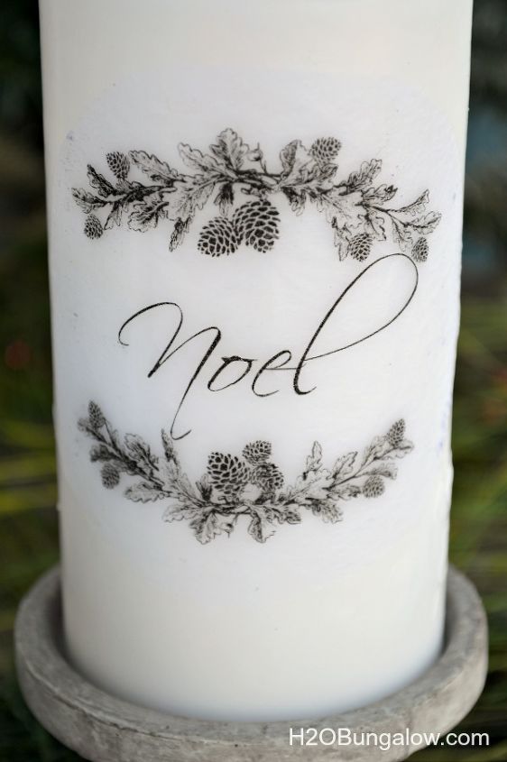 how to add images to candles with a heat gun, crafts, how to, seasonal holiday decor