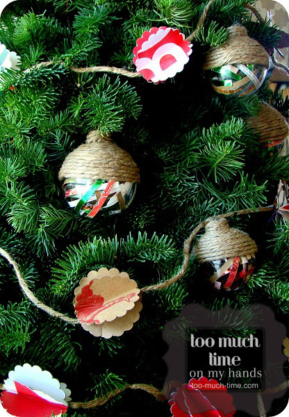 how to make recycled paper christmas ornaments, christmas decorations, crafts, repurposing upcycling, seasonal holiday decor