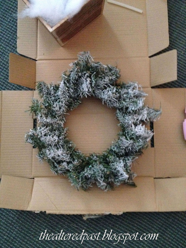 how to make a snowy farm village wreath for christmas, christmas decorations, crafts, seasonal holiday decor, wreaths