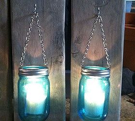 Mason Jar/Pallet Wood Wall Decor - Candle Holders
