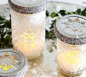 quick and easy christmas luminarias from mason jars, chalk paint, christmas decorations, crafts, mason jars, seasonal holiday decor