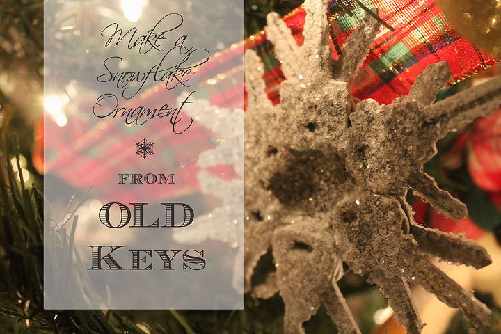 make a snowflake ornament from old keys, christmas decorations, crafts, repurposing upcycling, seasonal holiday decor