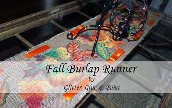 Painted Fall Burlap Runner
