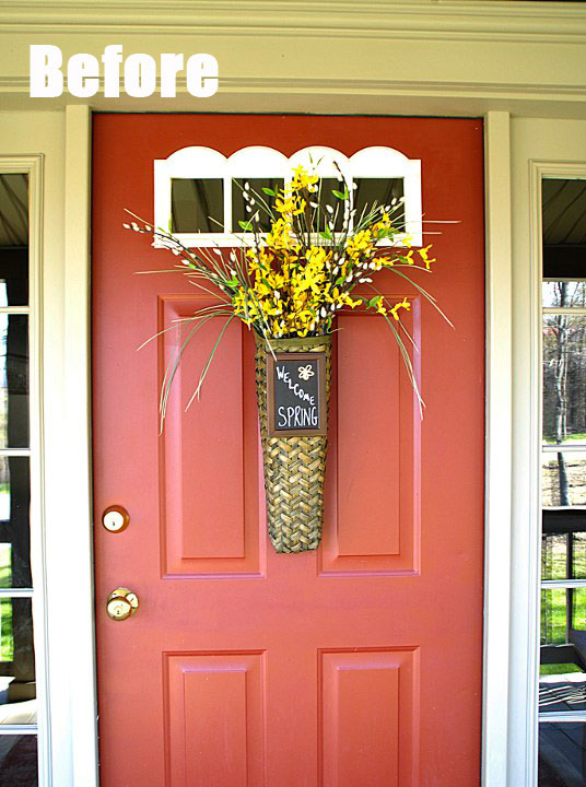 front door transformation using paint and hardware, doors, painting