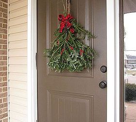 christmas door swag, christmas decorations, doors, seasonal holiday decor