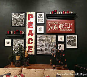 the perfect winter holiday photo wall, home decor, wall decor