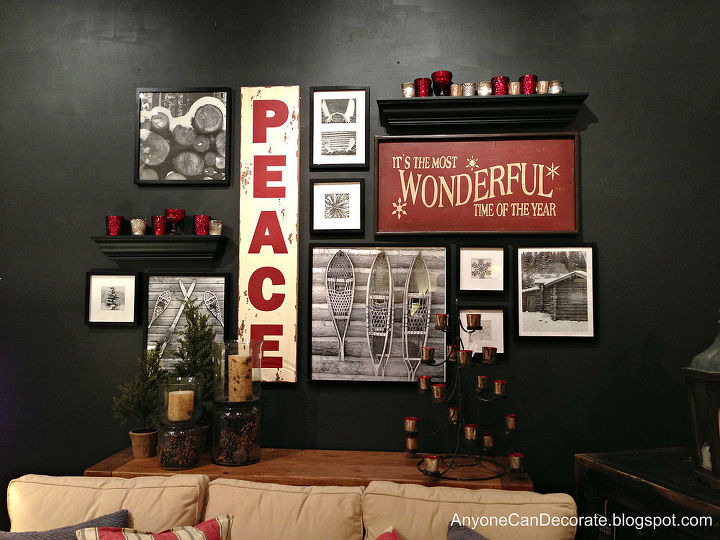 the perfect winter holiday photo wall, home decor, wall decor