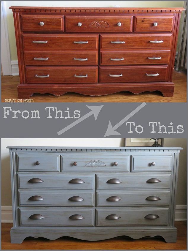 A Manly Paint Makeover For My Childhood Dresser Hometalk A Manly Paint Makeover For My Childhood Dresser Chalk Diy Painted Furniture