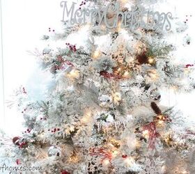 red white silver christmas tree, christmas decorations, seasonal holiday decor