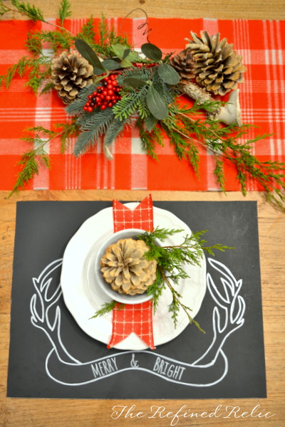 diy antler chalkboard placemat, chalkboard paint, christmas decorations, crafts, seasonal holiday decor