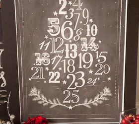 chalkboard advent calendar, chalkboard paint, christmas decorations, crafts, seasonal holiday decor
