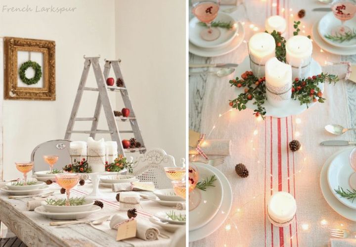holiday table decoration, christmas decorations, seasonal holiday decor