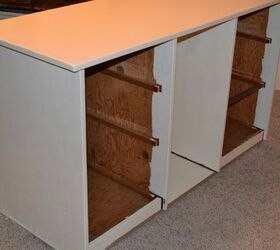 desk to hutch, painted furniture, repurposing upcycling, Adding primer and paint