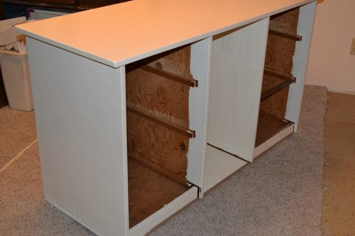 desk to hutch, painted furniture, repurposing upcycling, Adding primer and paint
