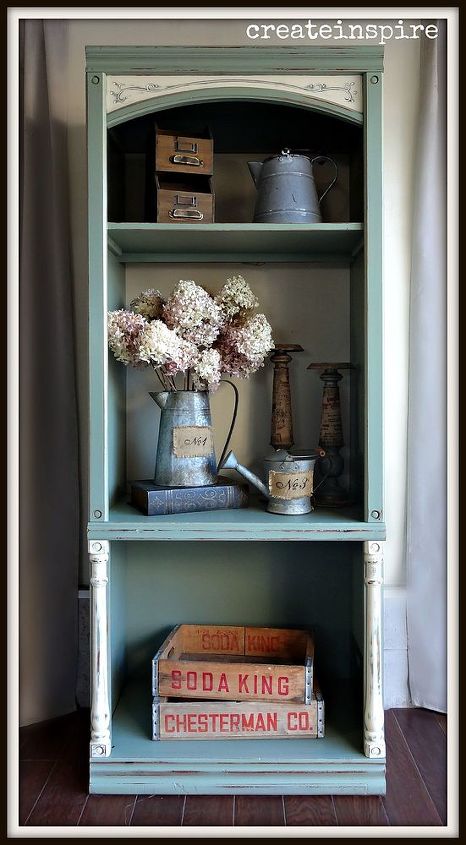 same bookcase 3 different ways, paint colors, painted furniture, repurposing upcycling