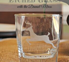 Deer Silhouette Etched Glass