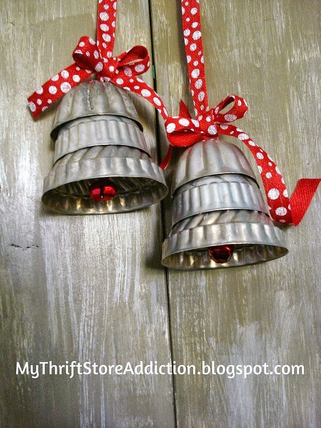 repurposed silver bells, christmas decorations, crafts, repurposing upcycling, seasonal holiday decor
