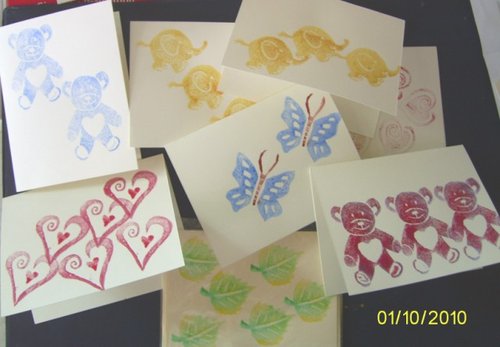 stamping craft gift wrappers, christmas decorations, crafts, seasonal holiday decor
