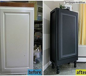 repurposed furniture kitchen upper cabinet to stylish storage cabinet