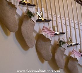 no mantel no problem hang your stockings from the staircase, christmas decorations, crafts, seasonal holiday decor, stairs