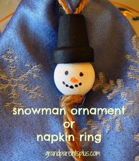 ornamento de boneco de neve porta guardanapos ou detalhes de natal
