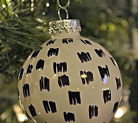christmas ornaments using black and white sharpie, christmas decorations, crafts, seasonal holiday decor