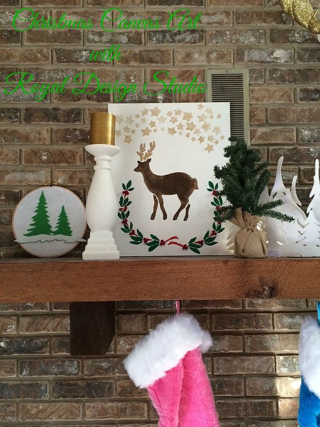 semi handmade christmas mantel decorations, christmas decorations, crafts, fireplaces mantels, seasonal holiday decor