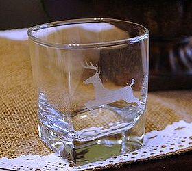 deer silhouette etched glass, christmas decorations, crafts, seasonal holiday decor