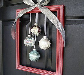how to make an ornament wreath with a frame, christmas decorations, crafts, seasonal holiday decor, wreaths