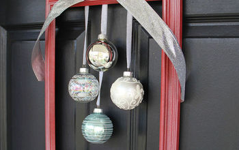 DIY Framed Ornament Wreath