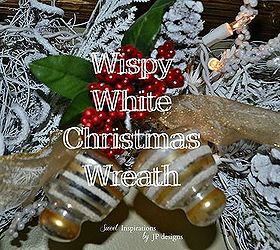 white christmas wreath, christmas decorations, crafts, seasonal holiday decor, wreaths