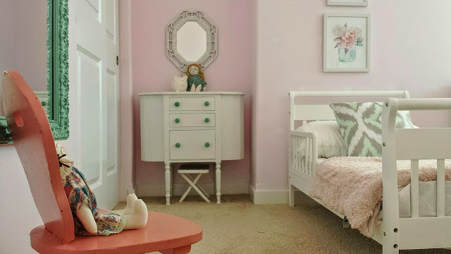 the pink toddler bedroom, bedroom ideas, home decor, painted furniture, wall decor