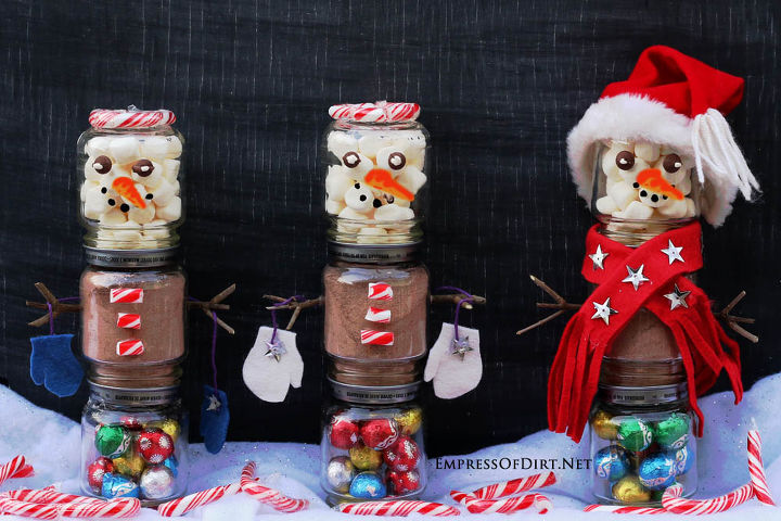 haz un kit de chocolate caliente con mueco de nieve idea de regalo divertida