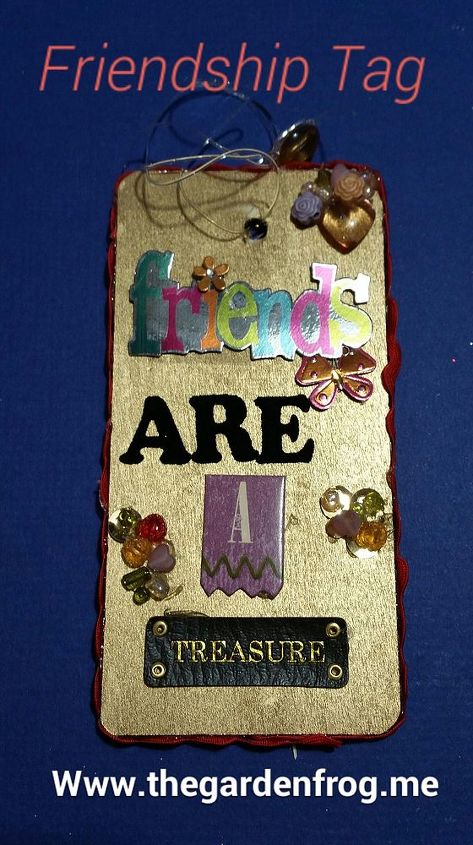 how to make a friendship tag, crafts, decoupage, repurposing upcycling