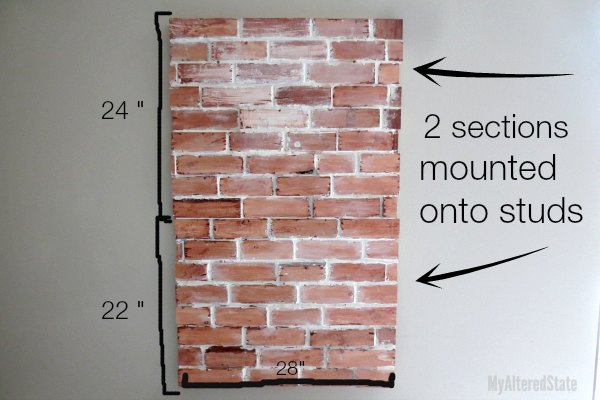 how to make faux brick wall art, crafts, how to, wall decor, woodworking projects