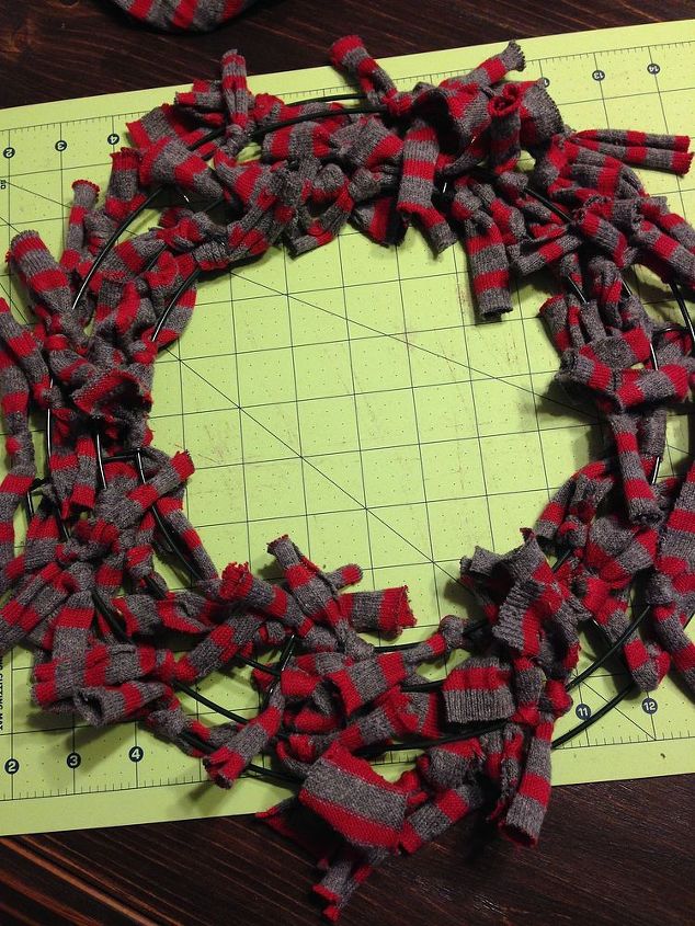how to make a wreath using a sweater, christmas decorations, crafts, repurposing upcycling, seasonal holiday decor, wreaths