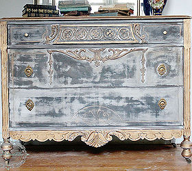 Black And Gold Distressed Dresser Hometalk