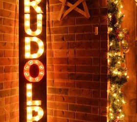 how to make a rudolph marquee sign, christmas decorations, crafts, lighting, seasonal holiday decor, woodworking projects