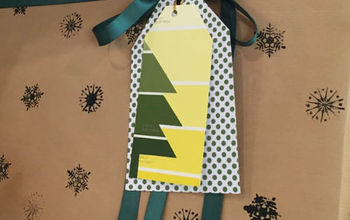 Easy DIY Christmas Tags With Paint Chips
