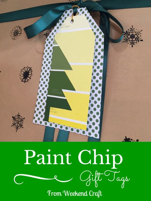 etiquetas navidenas faciles de hacer con trozos de pintura